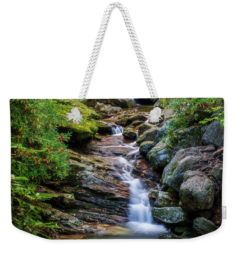 3scape Weekender Tote Bag featuring the photograph Skinny Dip Falls by Adam Romanowicz