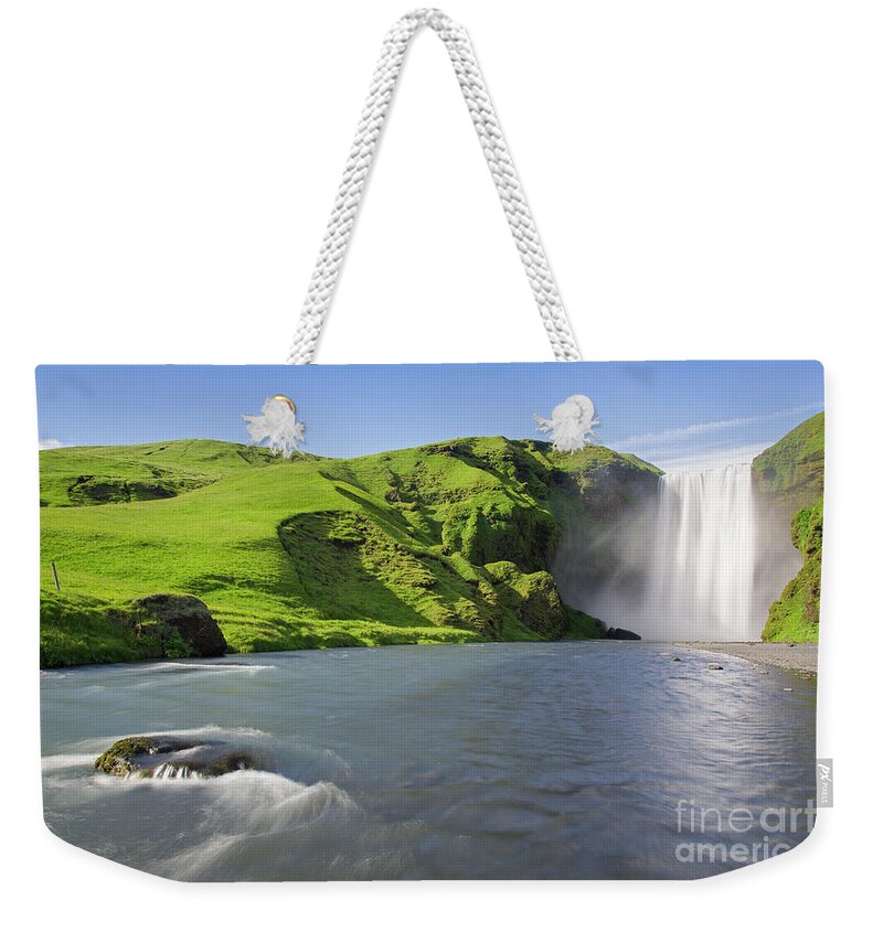 Skoga Weekender Tote Bag featuring the photograph Skogafoss, Iceland by Arterra Picture Library