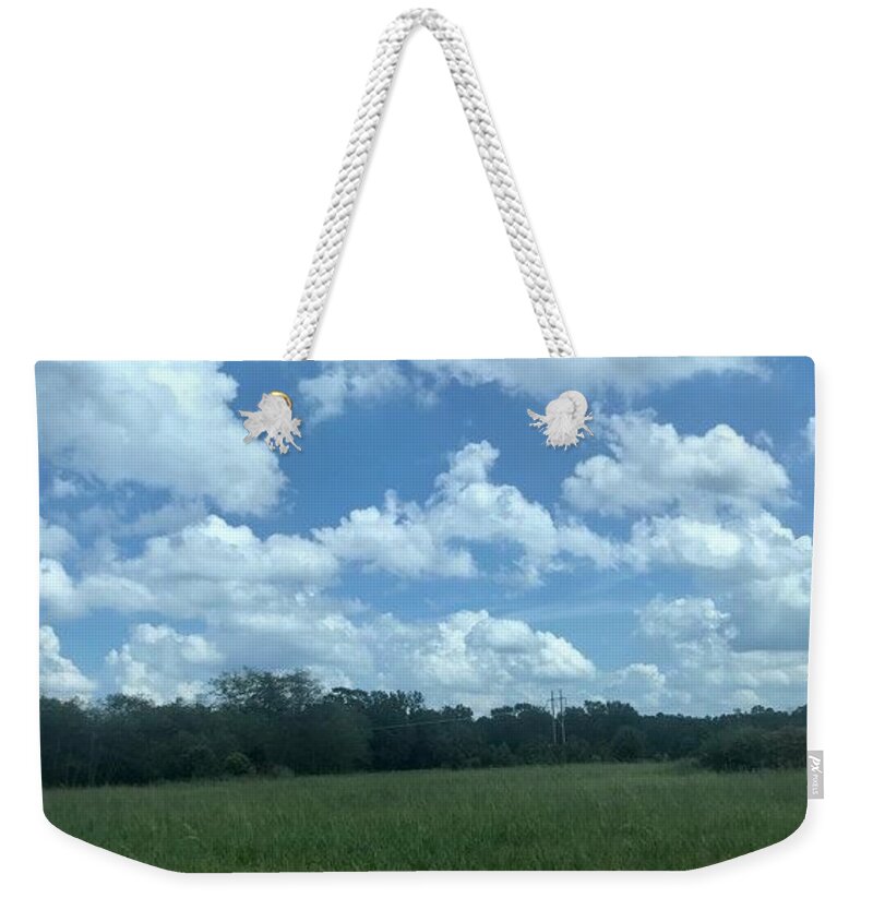  Weekender Tote Bag featuring the photograph sky by Angie ONeal