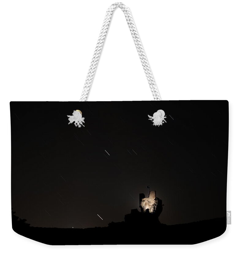 Landscape Weekender Tote Bag featuring the photograph Sky Attacks by Karine GADRE