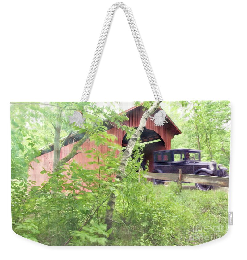 Covered Bridge Weekender Tote Bag featuring the photograph Making House Calls by George Robinson