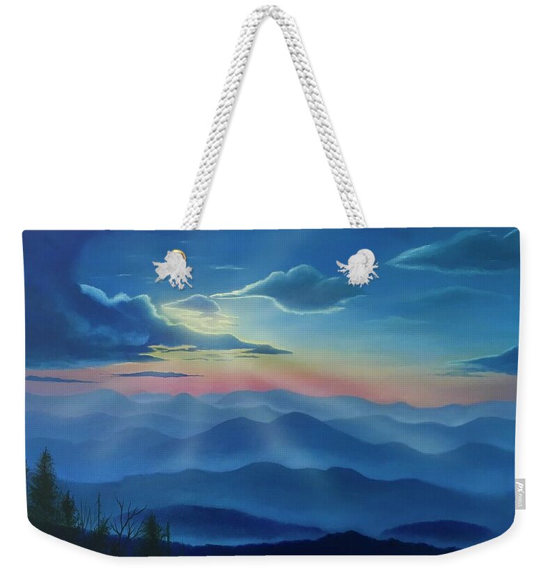 Smoky Mountains Weekender Tote Bag featuring the painting Smoky Mountain Dream by Marlene Little