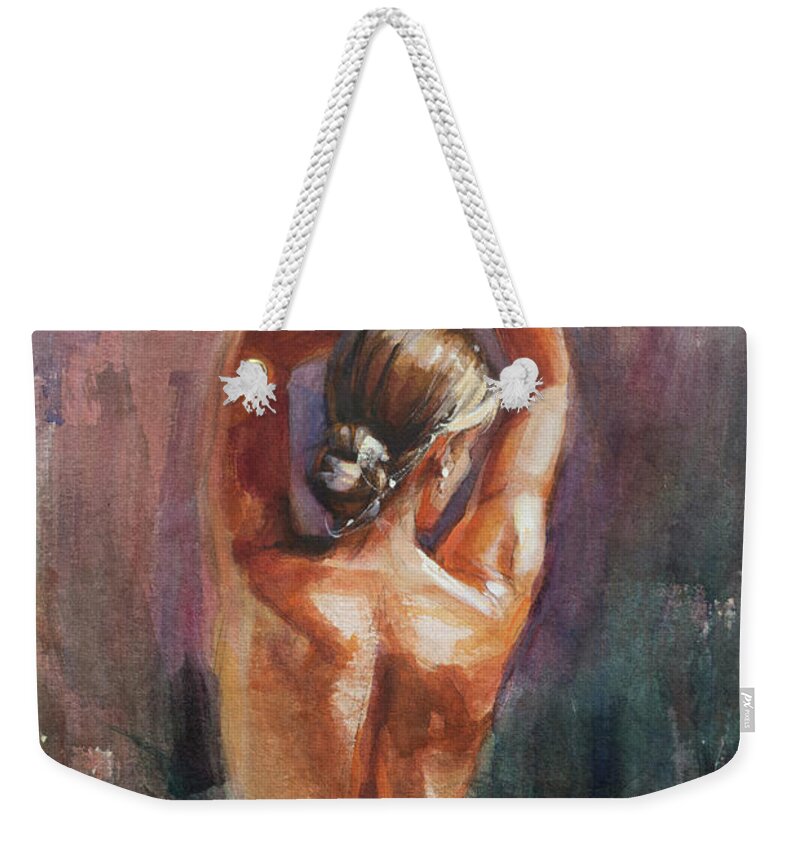 Dancer Weekender Tote Bag featuring the painting Smooth Moves by Steve Henderson