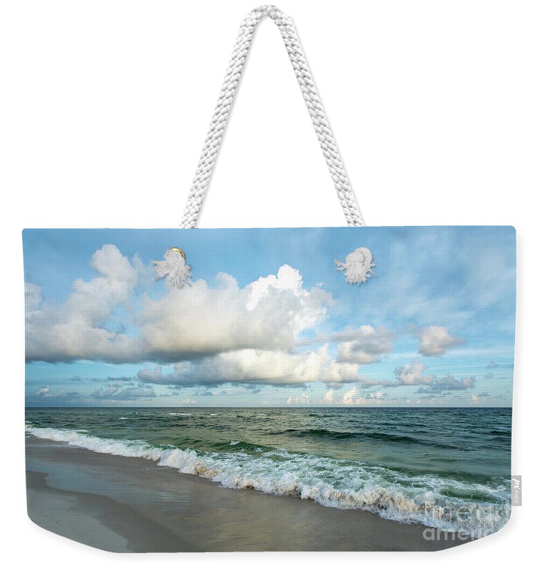 Smooth Weekender Tote Bag featuring the photograph Smooth Waves on the Gulf of Mexico by Beachtown Views