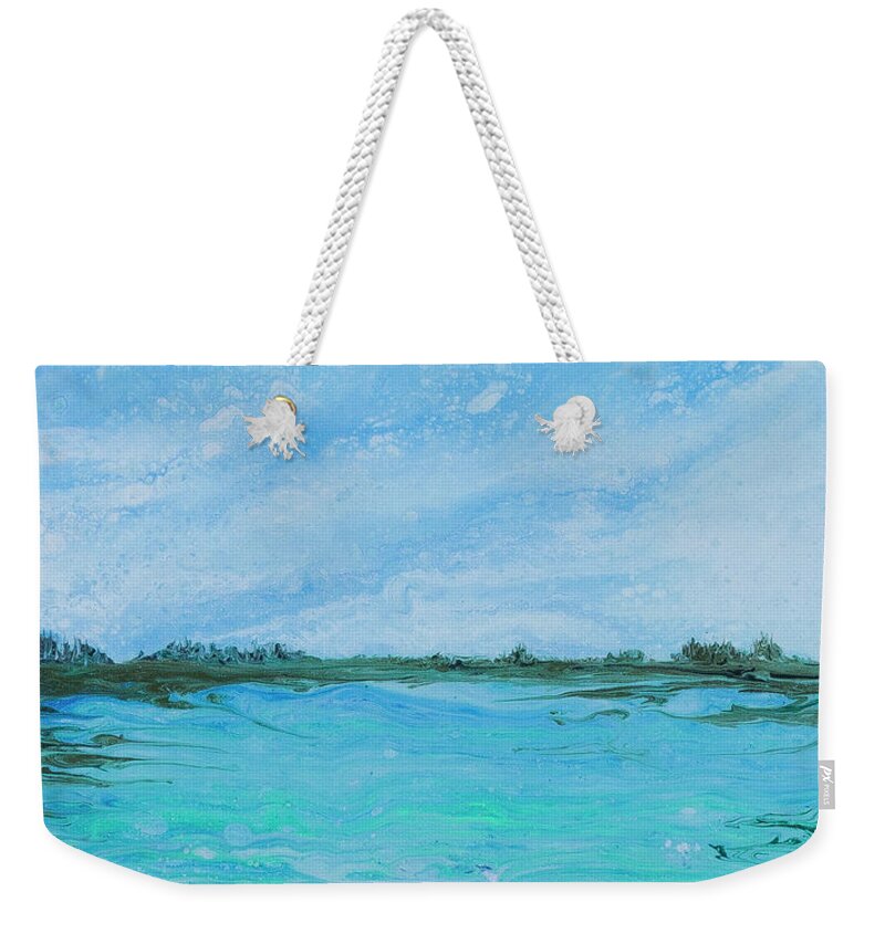 Seascape Weekender Tote Bag featuring the painting Snipe Keys by Steve Shaw