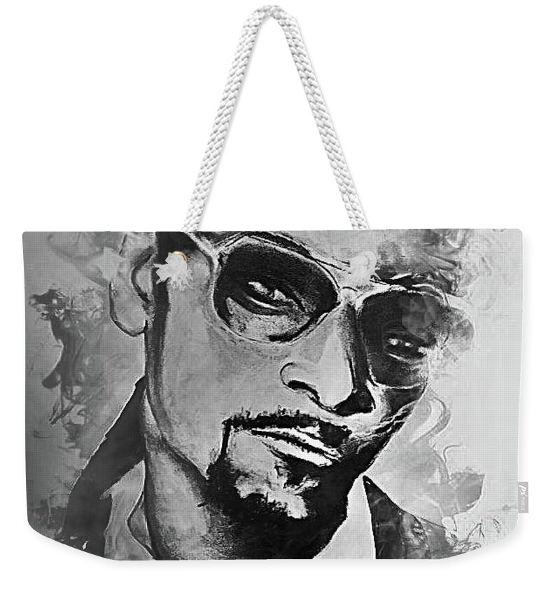  Weekender Tote Bag featuring the painting Snoop by Angie ONeal