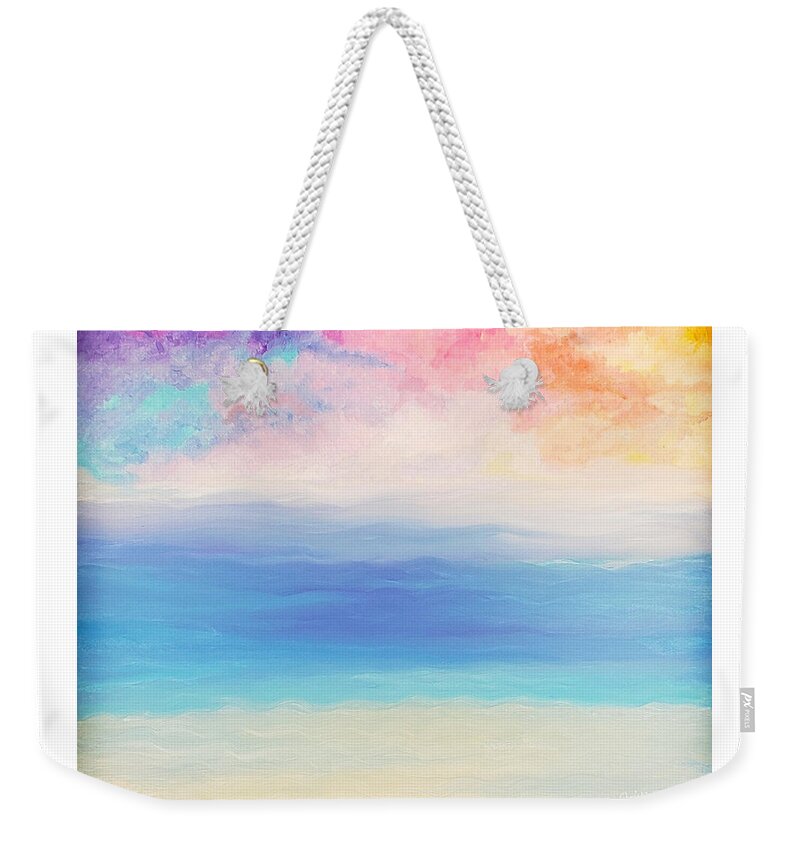 Abstract Weekender Tote Bag featuring the painting Snorkelism by Christine Bolden