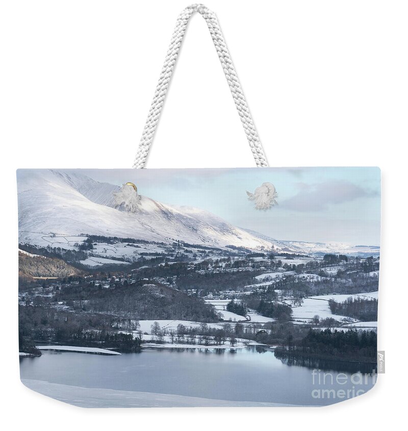 Photographer Weekender Tote Bag featuring the photograph Snow covered mountains, the Lake District by Perry Rodriguez