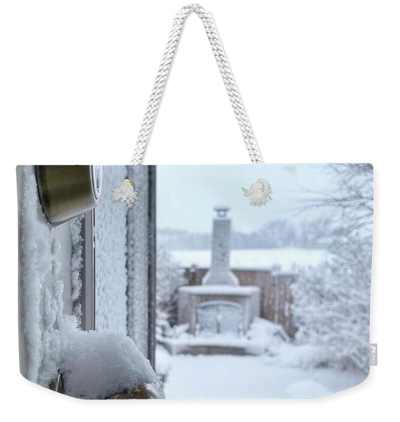 Snow Weekender Tote Bag featuring the photograph Snowfall by Diana Rajala