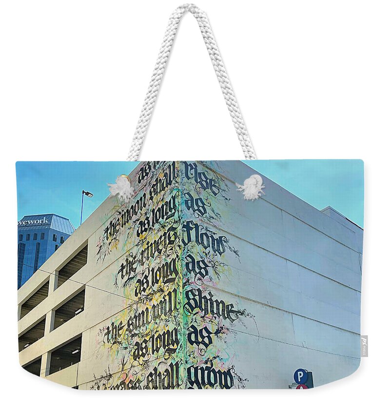 Quote Weekender Tote Bag featuring the photograph So Quoth The Corner by Lee Darnell