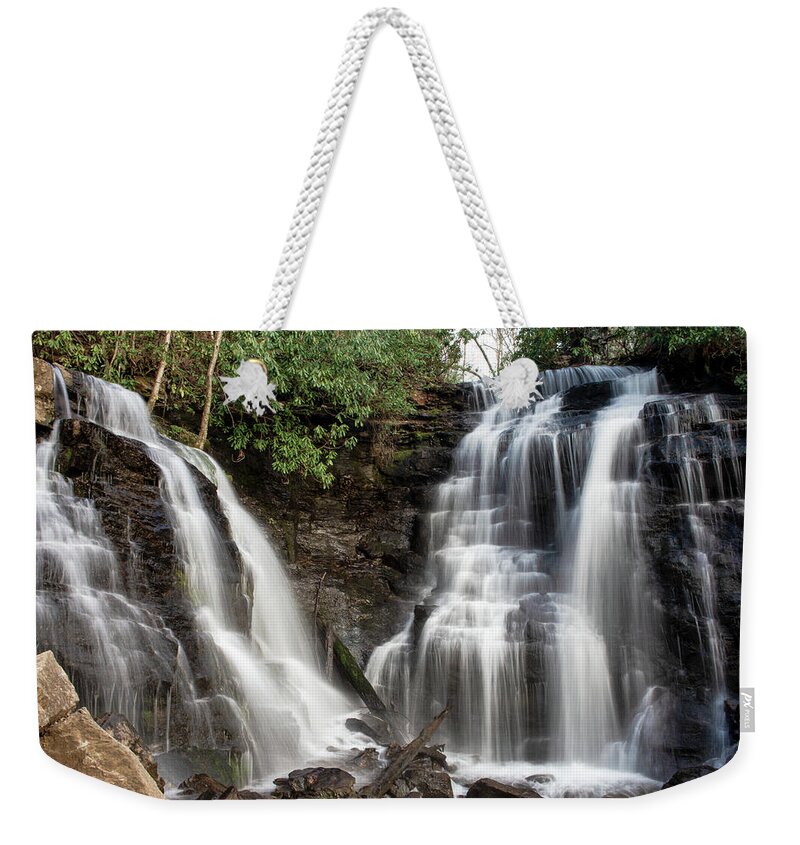 Great Smoky Mountains National Park Weekender Tote Bag featuring the photograph Soco Falls #1 by Stacy Abbott