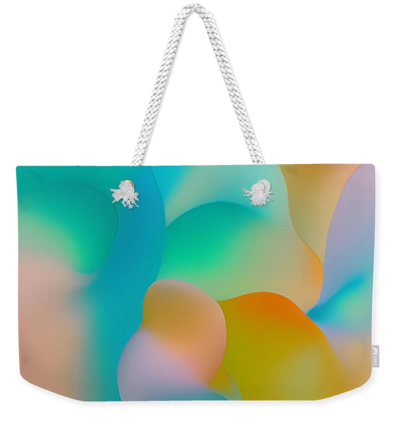 Colorful Weekender Tote Bag featuring the digital art Summer Fun 3d art and home decor by Bonnie Bruno