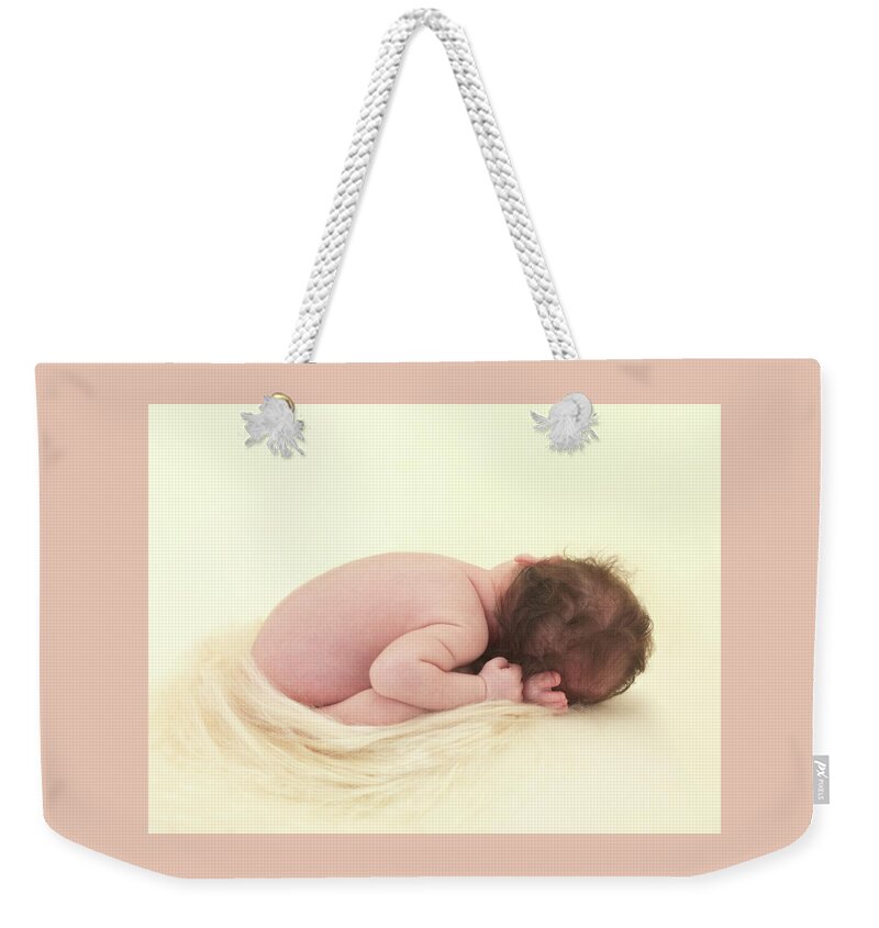 Newborn Weekender Tote Bag featuring the photograph Soft by Anne Geddes