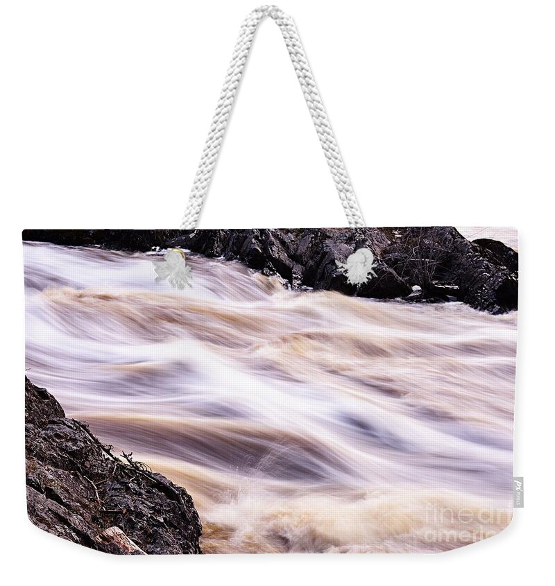 Photography Weekender Tote Bag featuring the photograph Soft Water and Hard Rocks by Larry Ricker