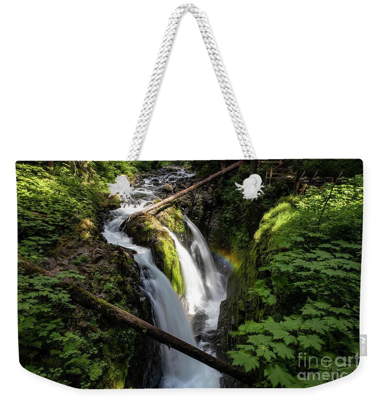 Olympic National Park Weekender Tote Bag featuring the photograph Sol Duc Falls by Erin Marie Davis