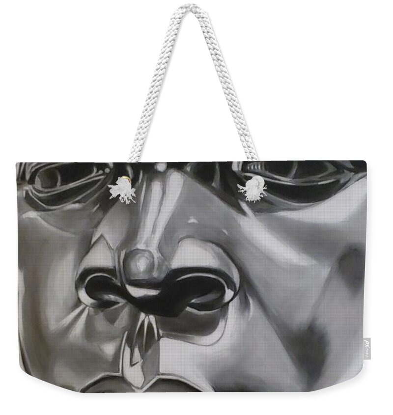 Charcoal Drawing Weekender Tote Bag featuring the painting Raven Facsimile by Bryon Stewart
