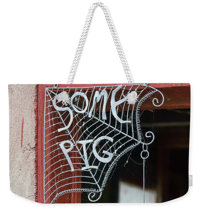 Spider Web Weekender Tote Bag featuring the photograph Some Pig by Lorraine Cosgrove