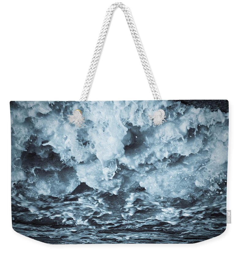 Sea Weekender Tote Bag featuring the photograph Song Of Water by Andrii Maykovskyi