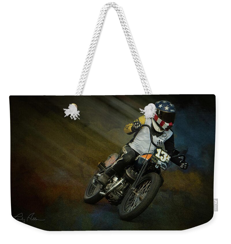 Brittney Olsen Weekender Tote Bag featuring the photograph Sons of Speed 2019 - Brittney Olsen by Randall Allen
