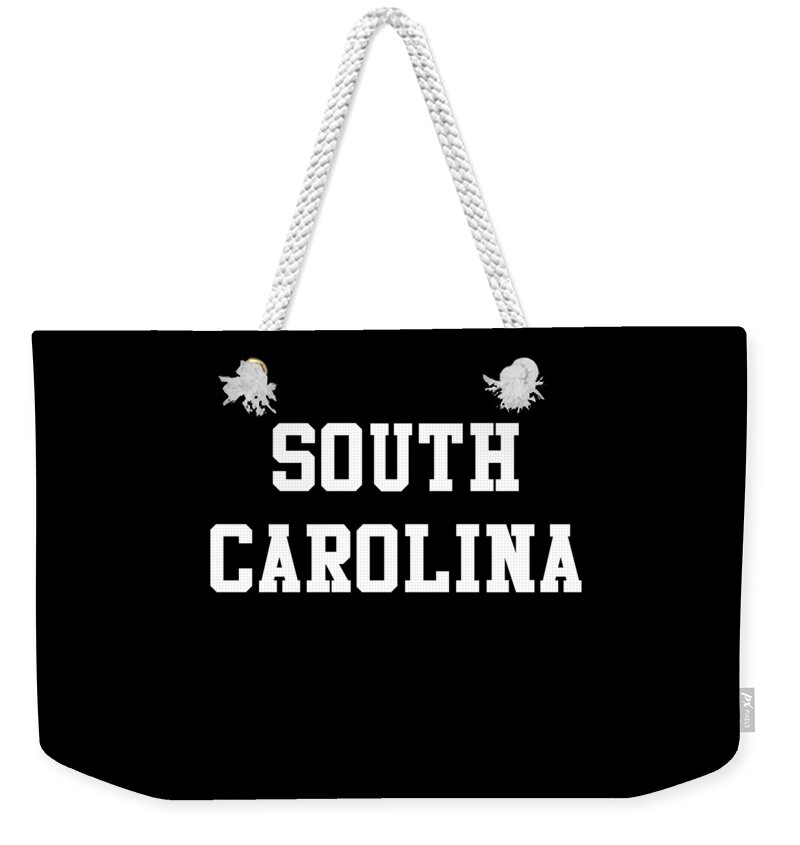 Funny Weekender Tote Bag featuring the digital art South Carolina by Flippin Sweet Gear