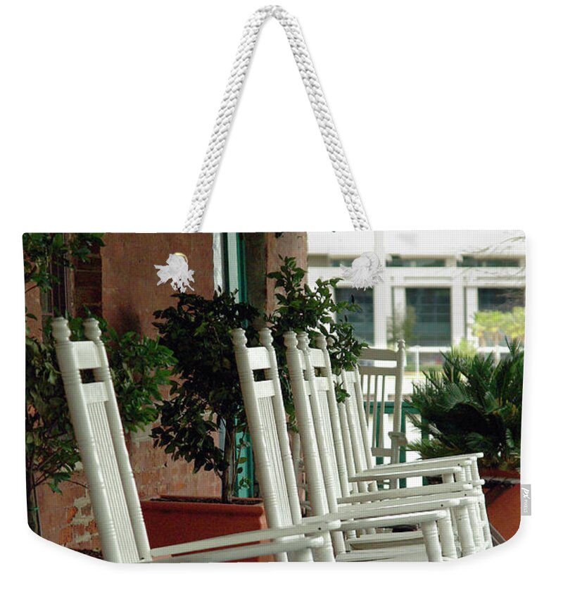 Rocking Chair Weekender Tote Bag featuring the photograph Southern Rock Savanna, Georgia by Kenneth Lane Smith