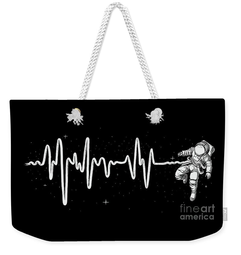 Space Heartbeat Weekender Tote Bag featuring the digital art Space Heartbeat by Digital Carbine