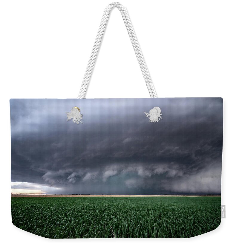 Mesocyclone Weekender Tote Bag featuring the photograph Spaceship Storm by Wesley Aston