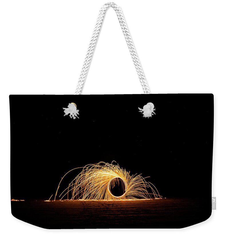 Texture Weekender Tote Bag featuring the photograph Sparks 8 by Pelo Blanco Photo