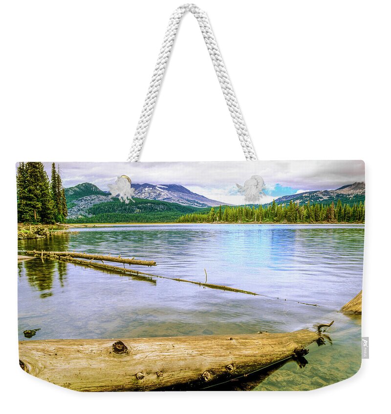 Lake Weekender Tote Bag featuring the photograph Sparks Lake Oregon by Randy Bradley