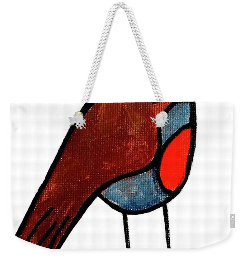  Weekender Tote Bag featuring the painting Sparrow by Oriel Ceballos