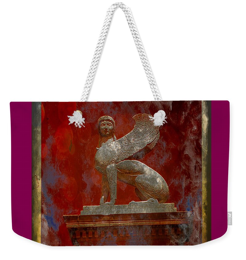 Sphinx Weekender Tote Bag featuring the digital art Sphinx PhotoArt by Russ Considine