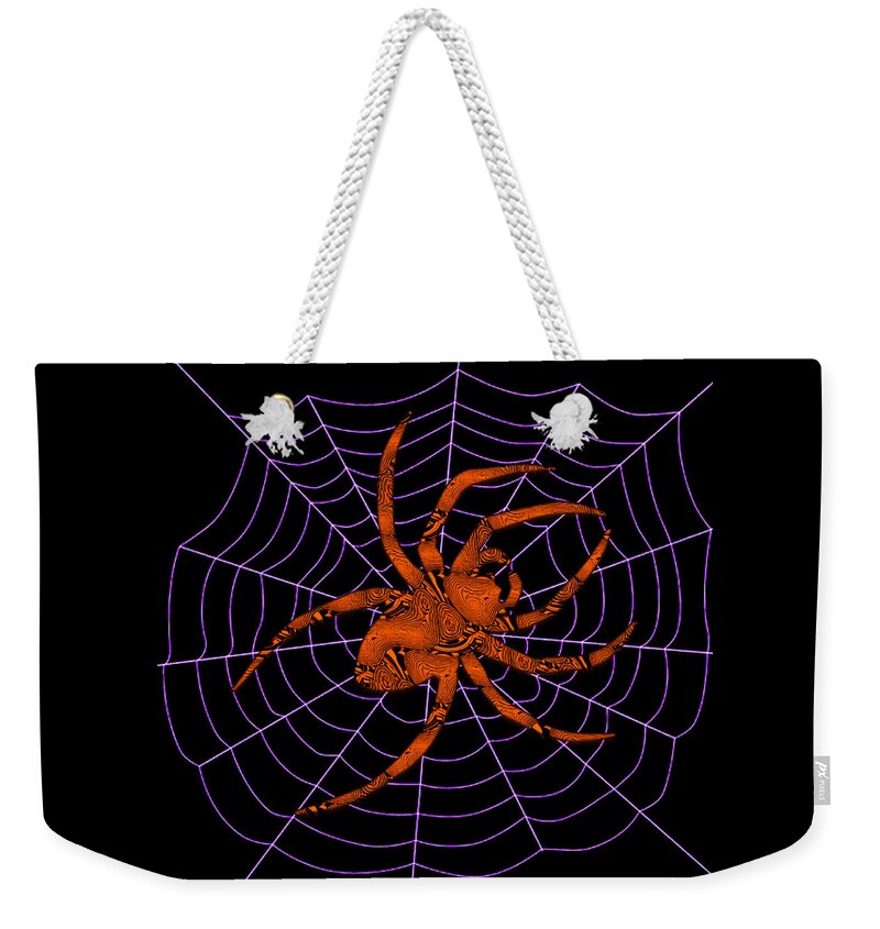 Spider Weekender Tote Bag featuring the digital art Spider Art by Ronald Mills