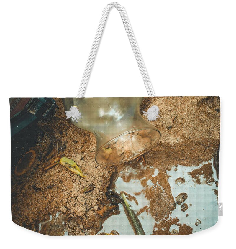 Vase Weekender Tote Bag featuring the photograph Spilled Vase by W Craig Photography