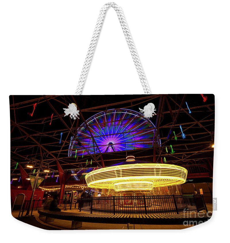 Ferris Wheel Weekender Tote Bag featuring the photograph Spinning on STL by Andrew Slater