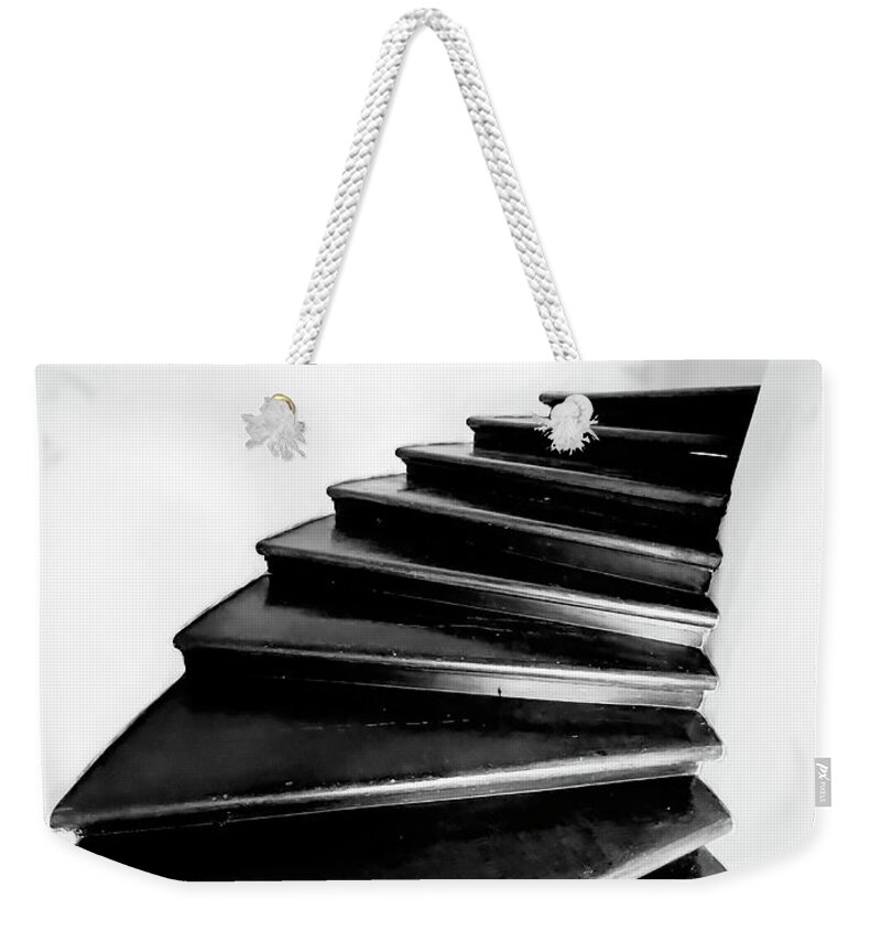 Stairs Weekender Tote Bag featuring the photograph Spiral Stairs Troja Chateau Prague by Mary Lee Dereske