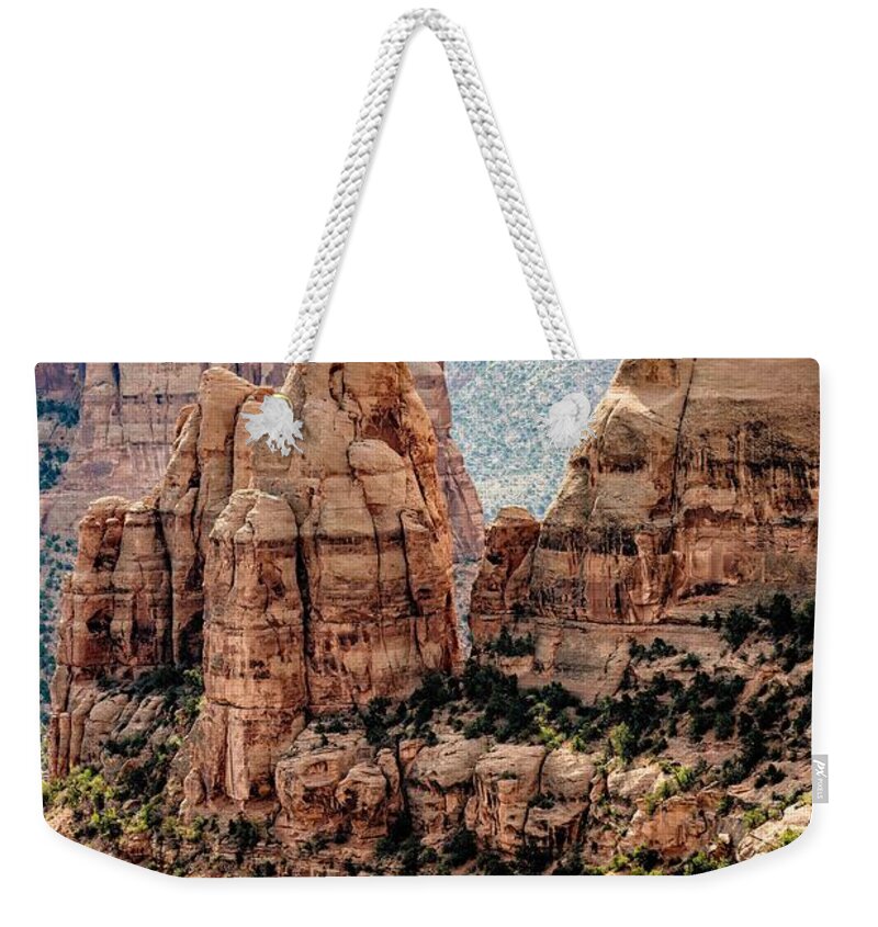 Jon Burch Weekender Tote Bag featuring the photograph Spires and Mesa Country by Jon Burch Photography