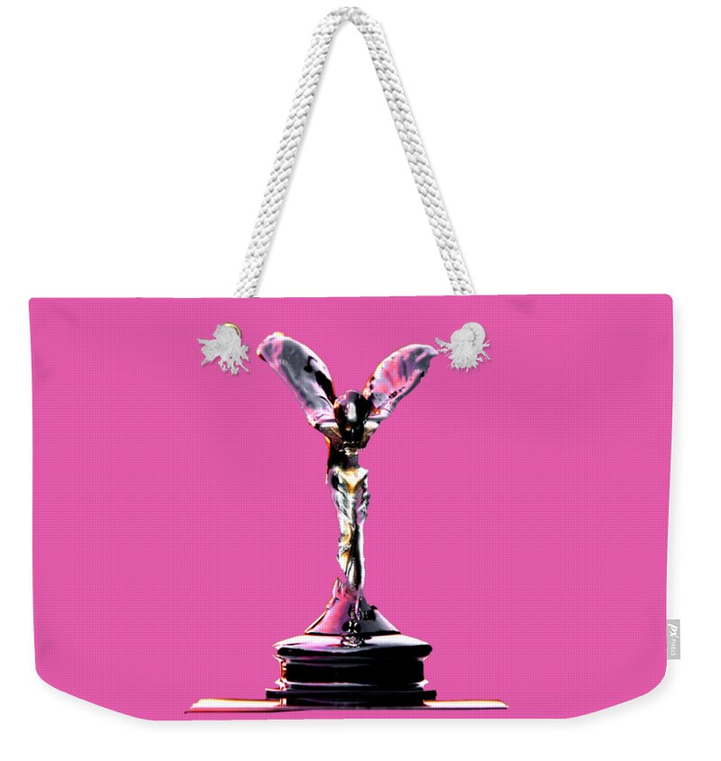 Rolls Royce Weekender Tote Bag featuring the photograph Spirit of Ecstasy by Worldwide Photography