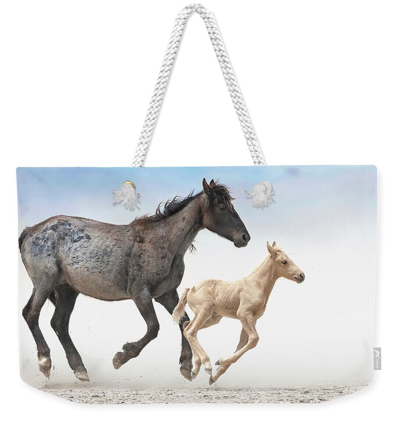 Stallion Weekender Tote Bag featuring the photograph Spitfire on the Run. by Paul Martin