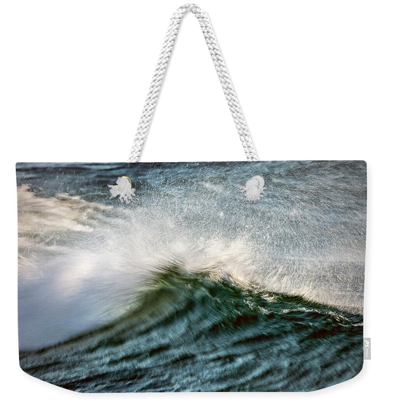 Wave Weekender Tote Bag featuring the photograph Splash by Mike Santis