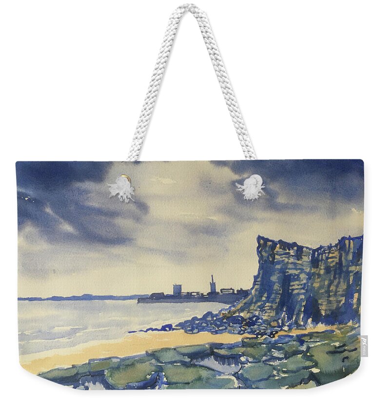 Watercolour Weekender Tote Bag featuring the painting Sponge Beds at Sewerby by Glenn Marshall