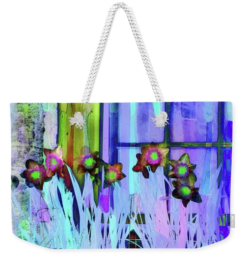  Abstract Weekender Tote Bag featuring the photograph Spring Daffodils by Marcia Lee Jones