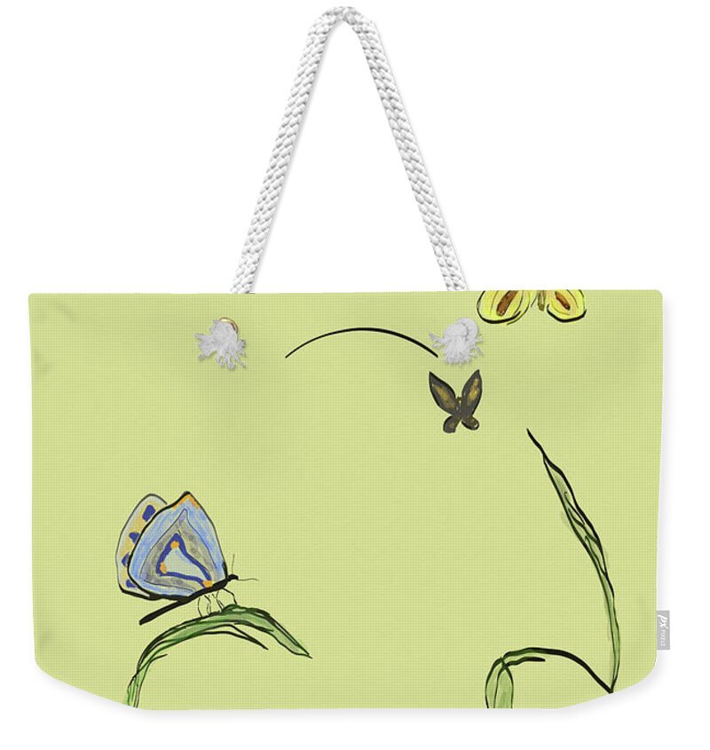 Butterflies Weekender Tote Bag featuring the digital art Spring Delight by Kae Cheatham