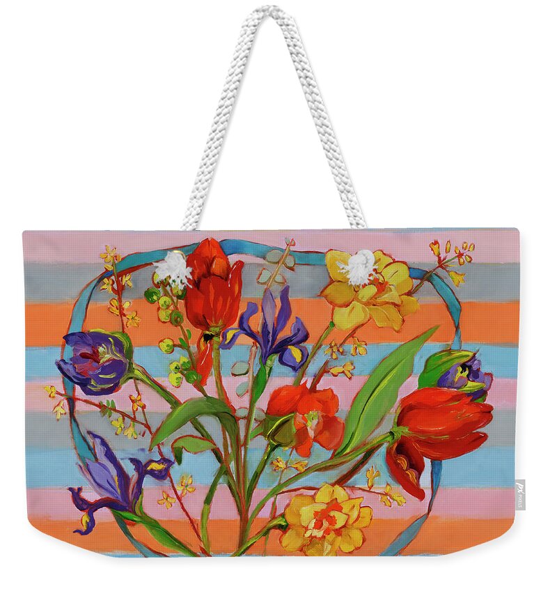 Flowers Weekender Tote Bag featuring the painting Spring Floweres by Susan Thomas