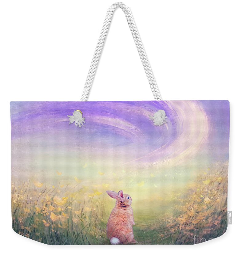 Spring Weekender Tote Bag featuring the painting Spring Flurry by Yoonhee Ko