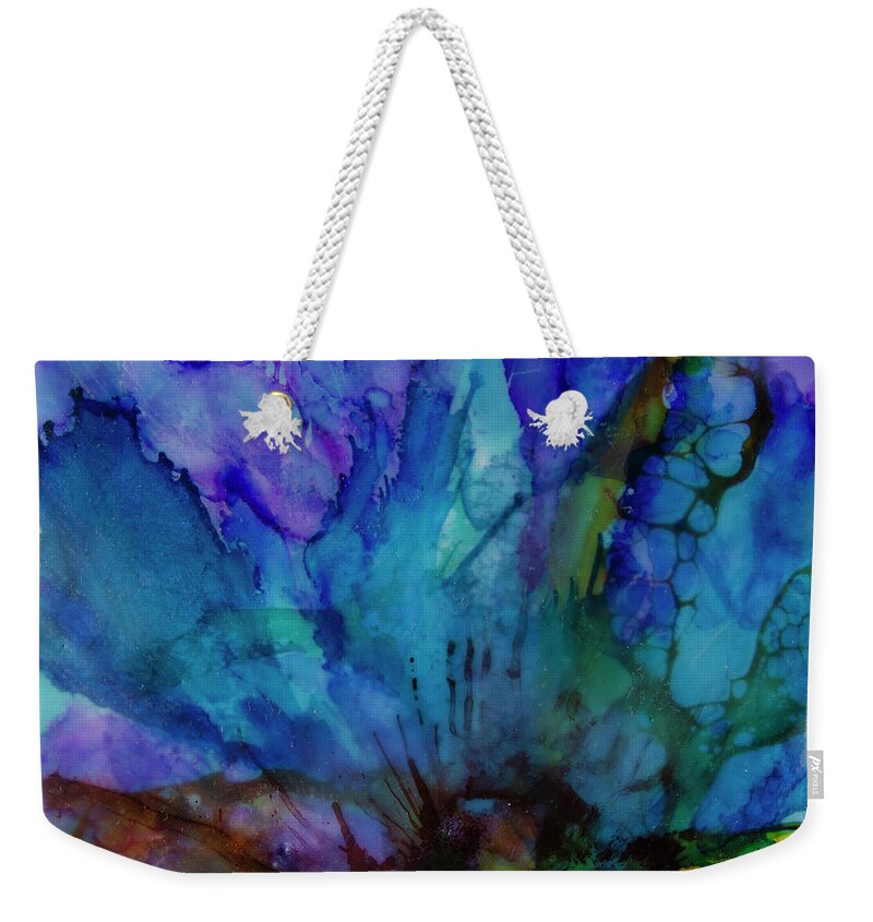 Dramatic Weekender Tote Bag featuring the painting Spring for Angela No. 2 by Anita Thomas
