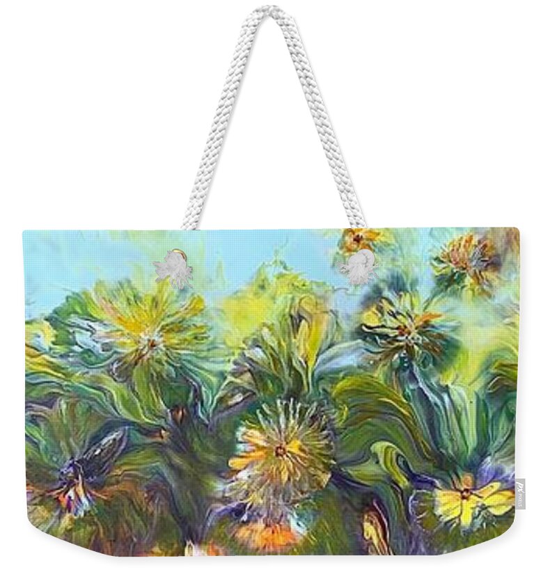 Spring Weekender Tote Bag featuring the painting Spring Garden by Soraya Silvestri