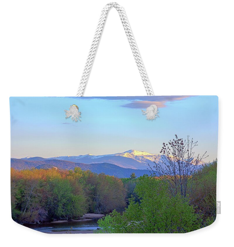 Mt Washington Nh Weekender Tote Bag featuring the photograph Spring in The White Mountains by John Rowe