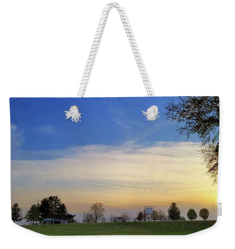 Sunset Weekender Tote Bag featuring the photograph Spring Sunset 4/7/21 by Ally White