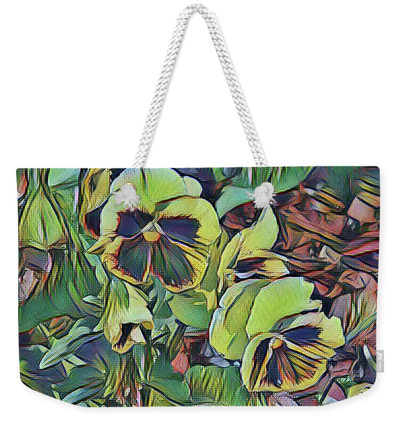 Flowers Weekender Tote Bag featuring the mixed media Springtime Flowers by Christopher Reed