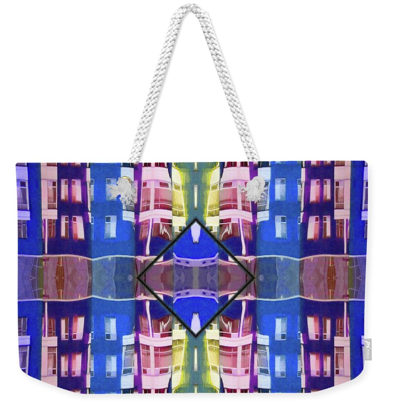 Abstract Weekender Tote Bag featuring the photograph Square In The Middle 3 by Randall Weidner